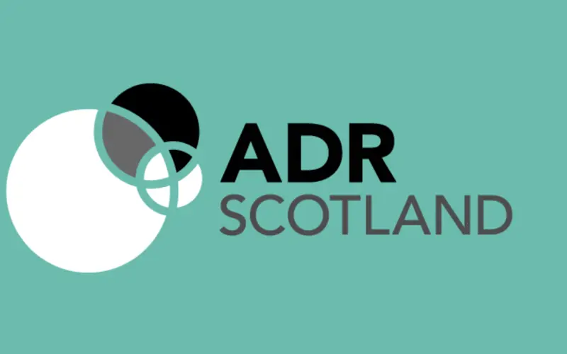 ADR Scotland logo on a green background