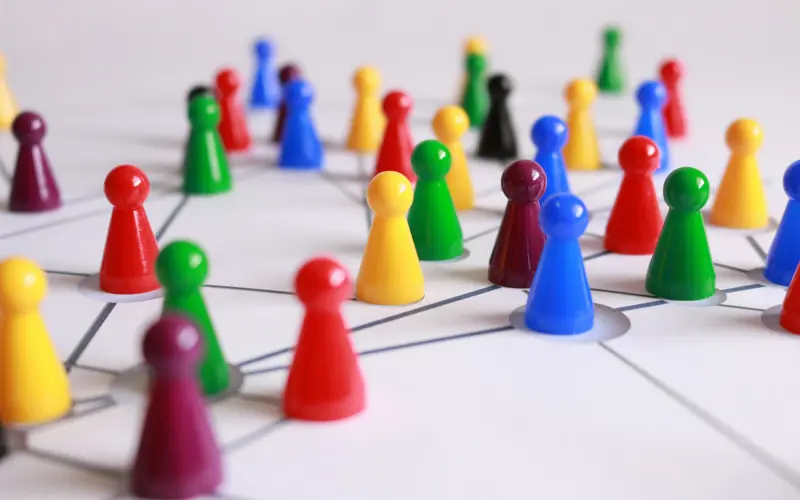 Coloured boardgame pieces