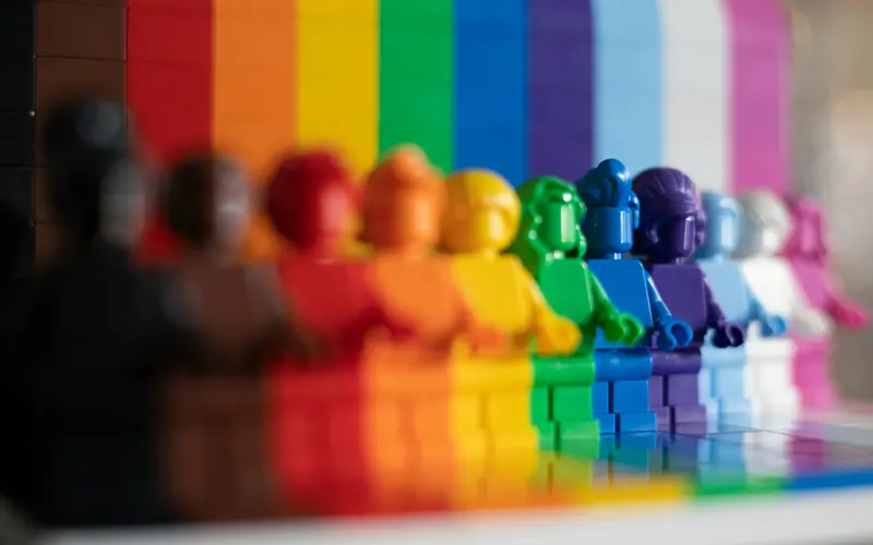 Rainbow Lego Figures