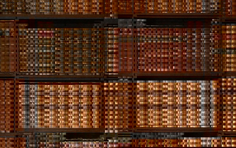 A bookcase full of books
