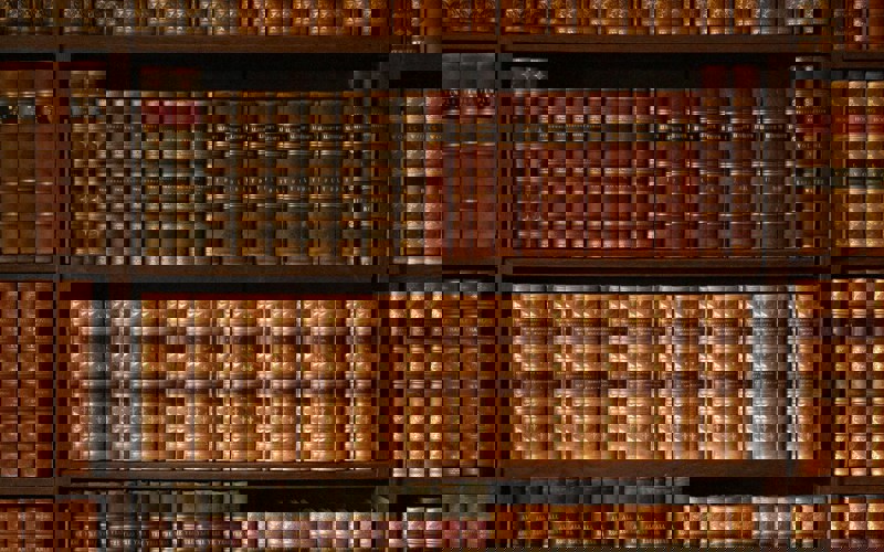 A bookcase full of books