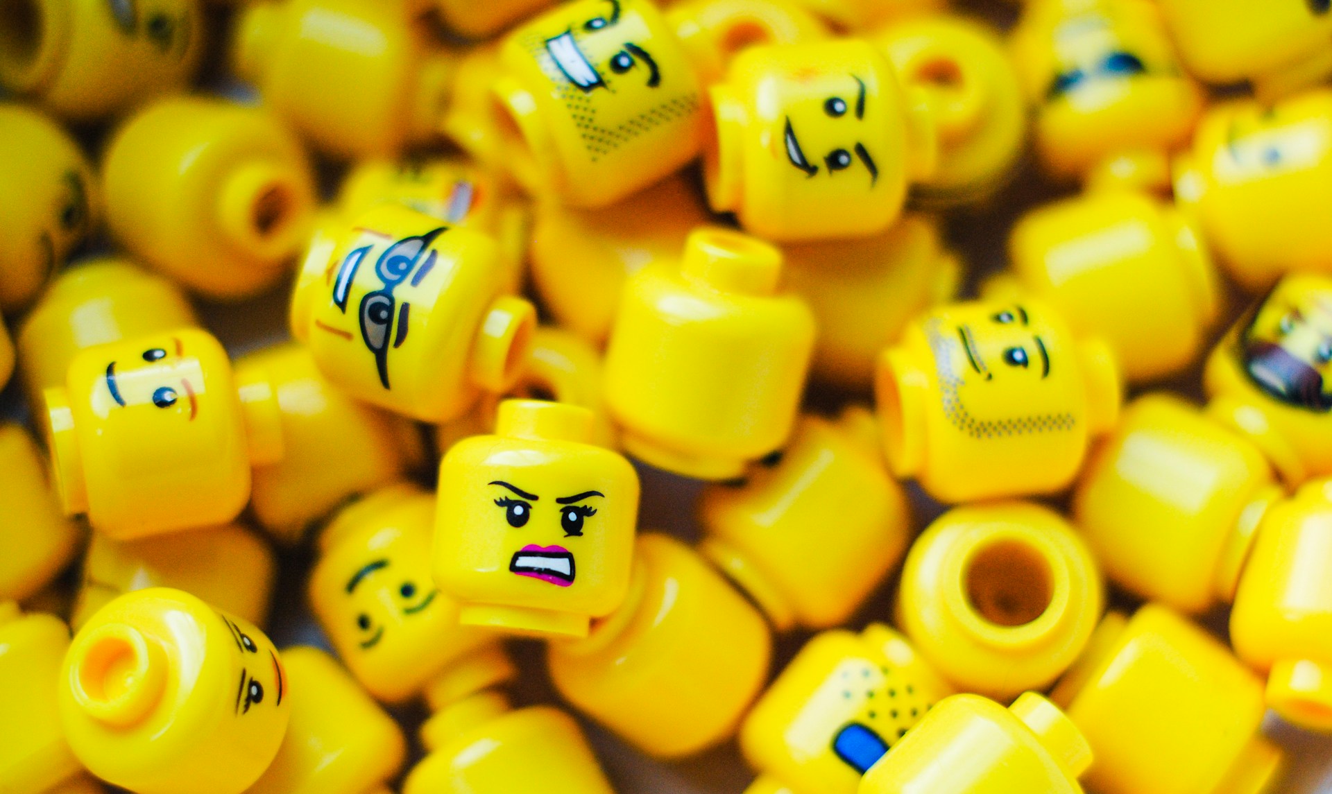 A mix of Lego heads