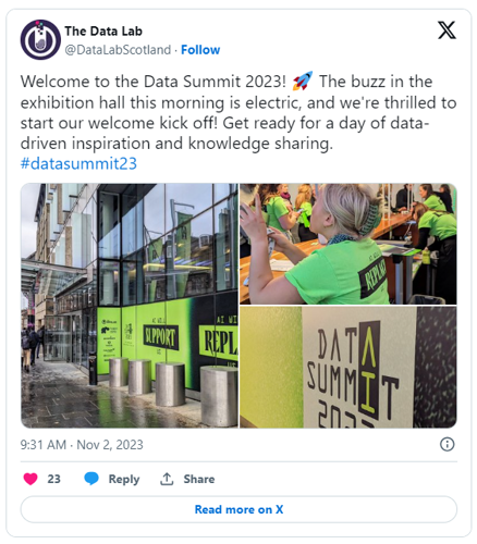 Screenshot of an X (Twitter) post by The Data Lab
